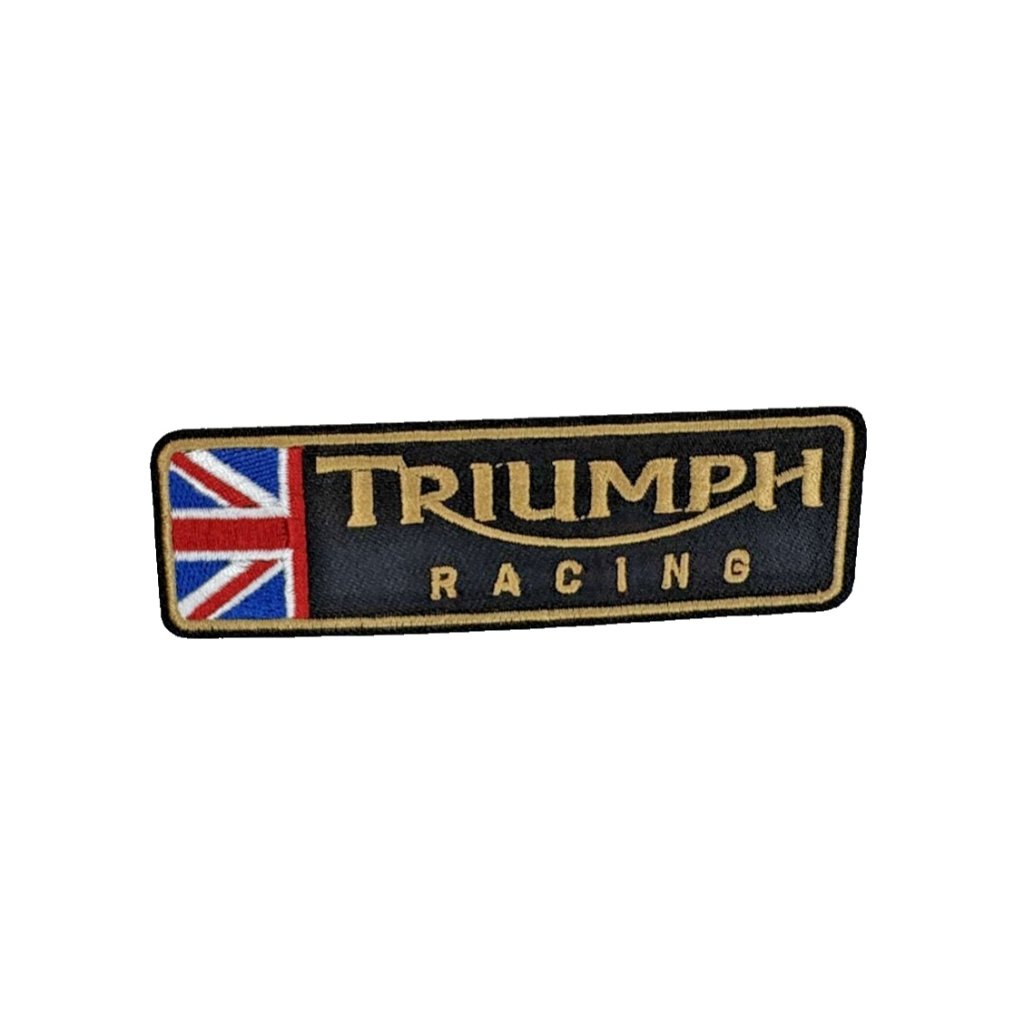 Triumph Racing Uk Black 4in Embroidered Sew / Iron-On Patch